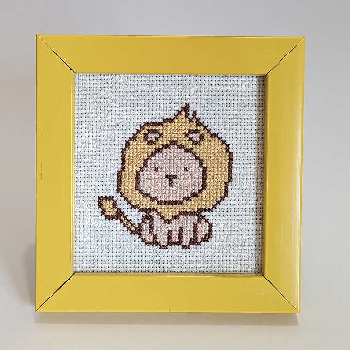 ლომი - კანვაზე ქარგვა