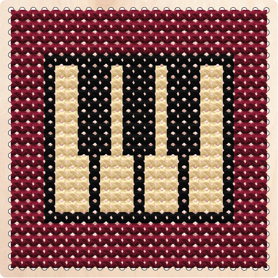 პიანინო - ხეზე ქარგვა